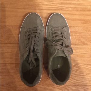 Olive green sneakers